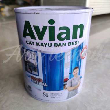 Cat Minyak AVIAN 1kg SW Super White / Cat AVIAN Putih Kayu & Besi