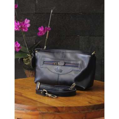 NZS TAS SELEMPANG KULIT / TAS WANITA ASLI KULIT / BUNTEL by anantio Medium Navy