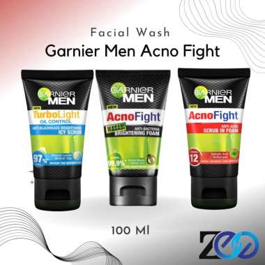 Facial Wash Garnier Men Acno Fight Foam 100Ml Anti Acne