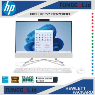 PC AIO HP 22-dd2010d i3-1215U 4GB SSD 512GB No DVD Windows11+OHS 21.5"