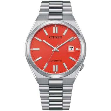 Citizen x Pantone Colors Mechanical Automatic Tsuyosa Blazing Red Dial Silver Stainless Steel Bracel