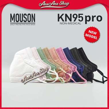 Masker Mouson KN95 Pro Garis Masker Non Medis Sekali Pakai Shrimp Pink