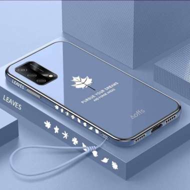 Promo Case Maple Oppo A74 4G / A95 4G Softcase Plating Terbaru Oppo A74 4G Biru