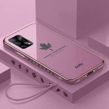 Promo Case Maple Oppo A74 4G / A95 4G Softcase Plating Terbaru Oppo A74 4G Ungu