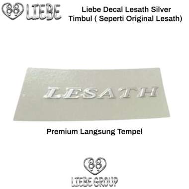 liebe sticker decal premium lesath silver ltd bunglon timbul mirip joran original lesath