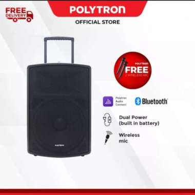 Polytron Paspro 15F3 15 inch Pas Pro 15F3 Wireless Speaker Kargo