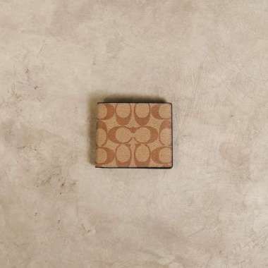 Dompet COACH CC MONOGRAM BEIGE WALLET 100% ORIGINAL