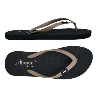 ORIGINAL LOKAL BRAND FLIPPER BY FEMEZ Sandal Jepit / Japit Wanita Karet / Rubber Type Cula Hitam Cok
