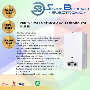 ARISTON FAST-R-ONM5LPG WATER HEATER GAS 5 LITER (NEW) (KHUSUS BANDUNG)
