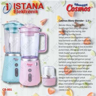COSMOS BLENDER BLENZ PLASTIK 1.5 LITER CB-801