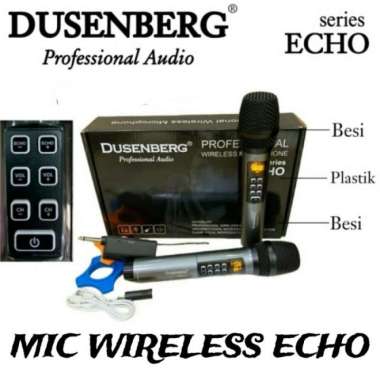 Mic Wireless Karaoke DUSENBERG Series ECHO Dua Handheld Original