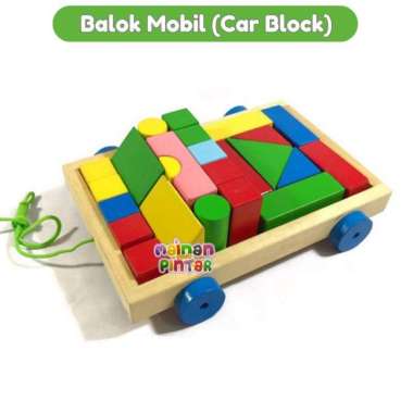 Balok Mobil Warna / Car block Mainan Edukasi Anak