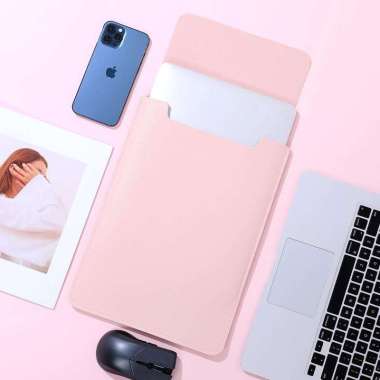 Tas Laptop/Softcase Microfiber Leather pink
