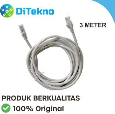 Kabel LAN 3 Meter Cat 6 + Rj45 NYK - Kabel Wifi / Internet