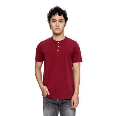 MANZONE KAOS LENGAN PENDEK TIME- MAROON 4XL
