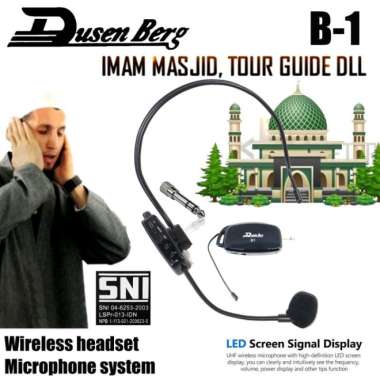 Mic Wireless BANDO Dusenberg B1 Mic Wireless Imam Pidato Suara Bagus
