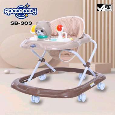 SPACEBABY SB 303 BABY WALKER APOLO BAYI KERETA BELAJAR JALAN ANAK SPACEBABY KADO ULTAH coklat