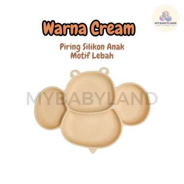 Piring Silikon Motif Lebah | Piring Makan Anak dan Bayi | Silicone Dinner Plate | Piring Anak Bayi S
