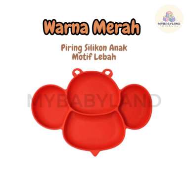 Piring Silikon Motif Lebah | Piring Makan Anak dan Bayi | Silicone Dinner Plate | Piring Anak Bayi S