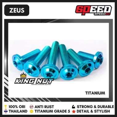 Baut Dudukan Knalpot Honda Beat Scoopy Spacy Baut Titanium Grade 5 Thailand King Nut Zeus