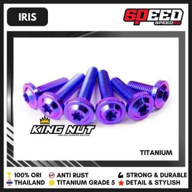 Baut Dudukan Knalpot Honda Beat Scoopy Spacy Baut Titanium Grade 5 Thailand King Nut Iris