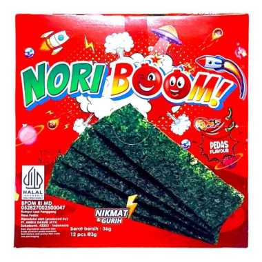 Snack NORI BOOM Rumput Laut Panggang Snack Rumput Laut Snack NORIBOOM - Barbekiu