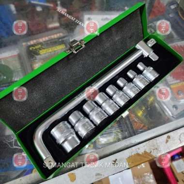10PCS KUNCI MATA HAND SOCK SOCKET BOX KALENG BESI 8-24 MM 12PT TEKIRO