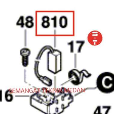 GWS900-100 CARBON BRUSH ARANG GERINDA TANGAN 4" BOSCH GWS 900-100