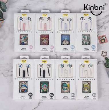 Set Headset Earphone karakter so cute lovely + Stiker Ring HP Cute