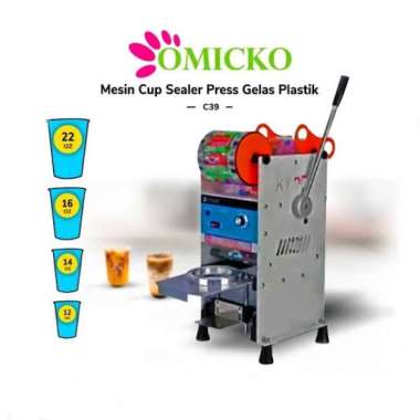 OMICKO C-39 Cup Sealer Mesin Press Minuman Alat Perekat Plastik Minuman