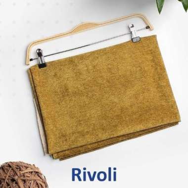 Rivoly Hikaron Kain Rivoli Kain Velvet Bahan Kain Bludru sofa bantal 0,25 Meter Ginger Gold
