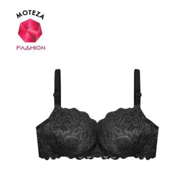 Tally 2936 Bra BH Wanita Renda | 1/2 Cup | Busa Tipis Cup B | Kawat | Kait 2 | Size 34 - 38 Hitam 38