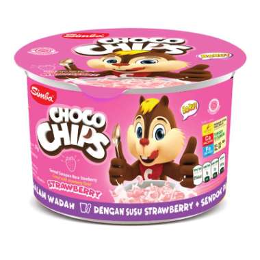 SIMBA CHOCO CHIPS CUP S.STRAWBERRY 34GR