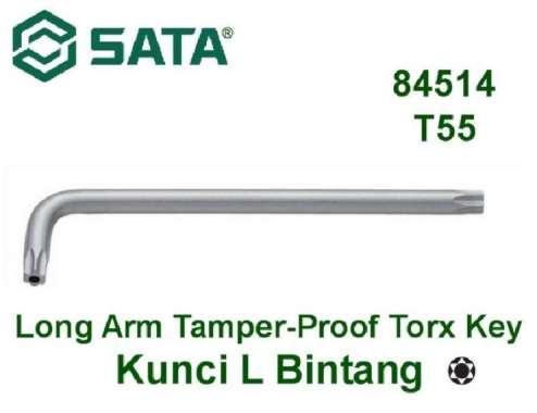 Kunci L Bintang 84514 - Torx Tamper Proof Key T-55 Sata Tools