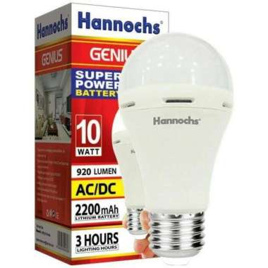 Lampu LED Emergency Hannochs 10 Watt MENYALA SAAT MATI LISTRIK GARANSI