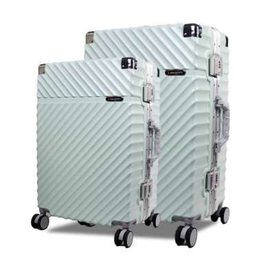 Koper Hardcase Aluminum Polo City No Zipper SET Size 20 dan 24 Inch - 7001 Mint