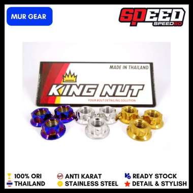 Mur Jok Suzuki Satria Hiu Lumba 2tak Mur Probolt Thailand Stainless King Nut Mur Gear Silver