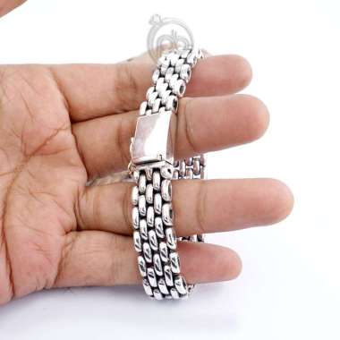 Gelang Pria Perak Bali 925 Silver Sterling Olexander 20 cm