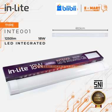 Inlite INTE001 18W 36W Putih Kap Lampu LED T8 Integrated TUBE In-Lite 18W
