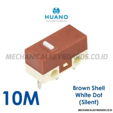 Huano Silent Brown Shell White Dot Mouse Micro Switch (10M)