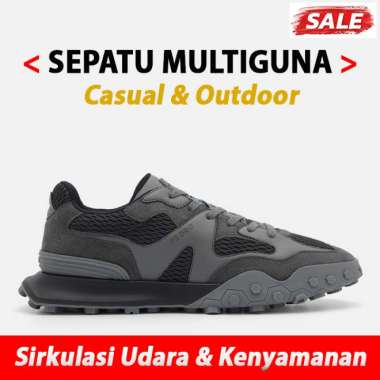 PEDRO SEPATU SNEAKER KASUAL PRIA ORIGINAL ASLI ORI SNEAKERS SPORT CASUAL KETS ABU TUA DARK GREY PM12
