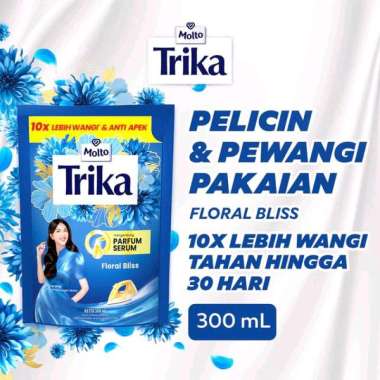 Molto Trika Pelicin dan Pewangi Pakaian 300ml refill floral blis trika