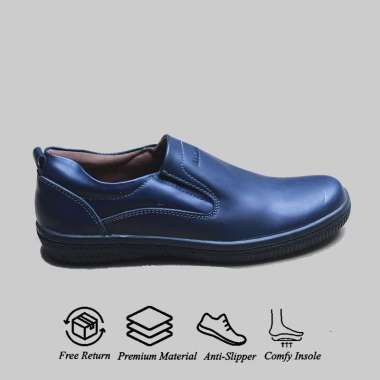 Supervice Albino Kulit Sepatu Semi Formal 43 navy