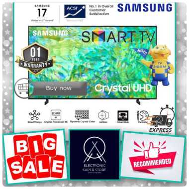 SAMSUNG 65CU8000 CRYSTAL 4K UHD SMART TV 65 INCH UA65CU8000KXXD LED TV SAMSUNG UHD SMART TV TV ONLY