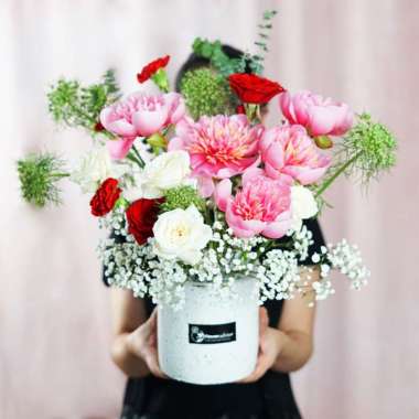 Buket Bunga Peony - Karangan Bunga Peony Freshcut Asli untuk Hadiah Romantis - FlowerAdvisor Serenit