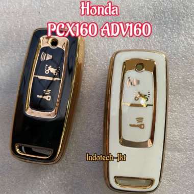 Sarung Kunci Motor Honda Adv 160 Pcx 160 Scoopy 2023 List Gold Hitam
