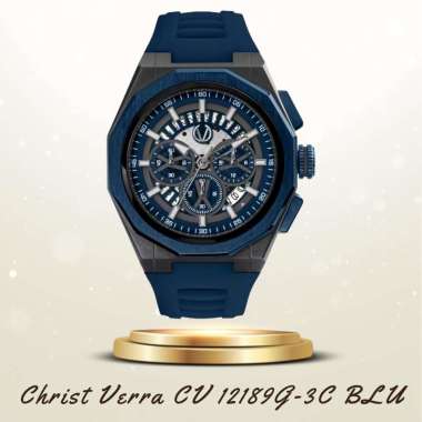 Christ Verra CV 12189G-3C BLU Jam Tangan Pria Original
