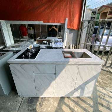 KITCHEN BAWAH SET TOP TABLE GRANIT TILE / RAK DAPUR / LEMARI DAPUR MINIMALIS