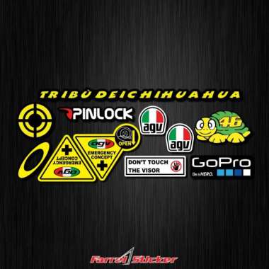 Stiker helm sticker helmet set murah AGV