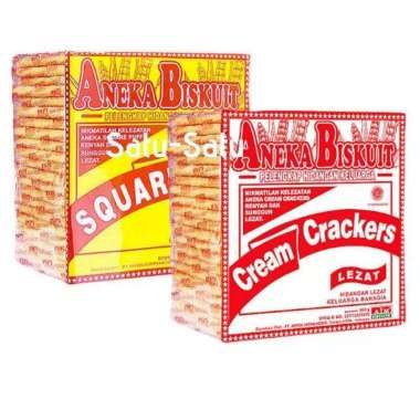 AIM ANEKA BISKUIT 300GR - CREAM CRACKERS - SQUARE PUFF SG CREAM CRACKERS
